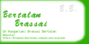 bertalan brassai business card